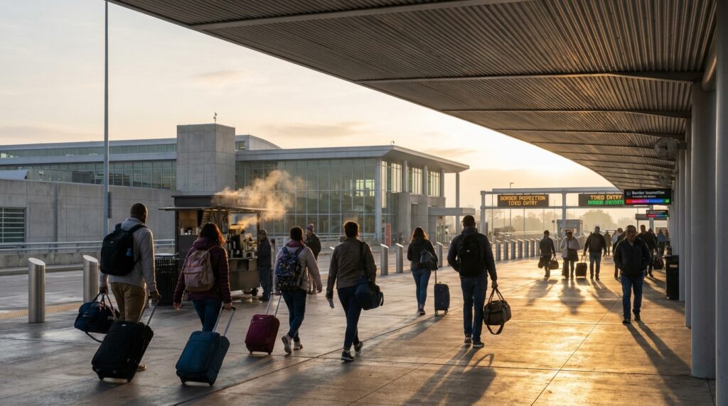 Current Pedestrian Wait Times at the San Diego-Tijuana Border